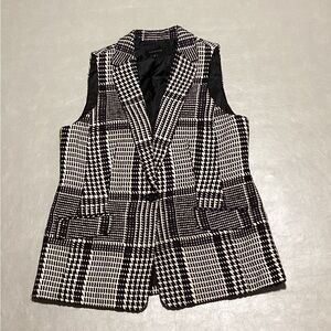 Talbots Houndstooth Wool Vest